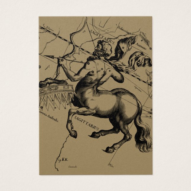 Constelação Sagittarius Hevelius 1690 (Frente)