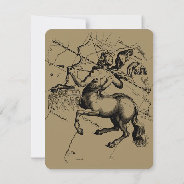 Constelação Sagittarius Hevelius 1690 (Frente)