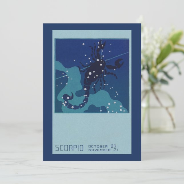 Constelação Scorpio, Astrologia Zodiac Vintage (Em pé/Frente)