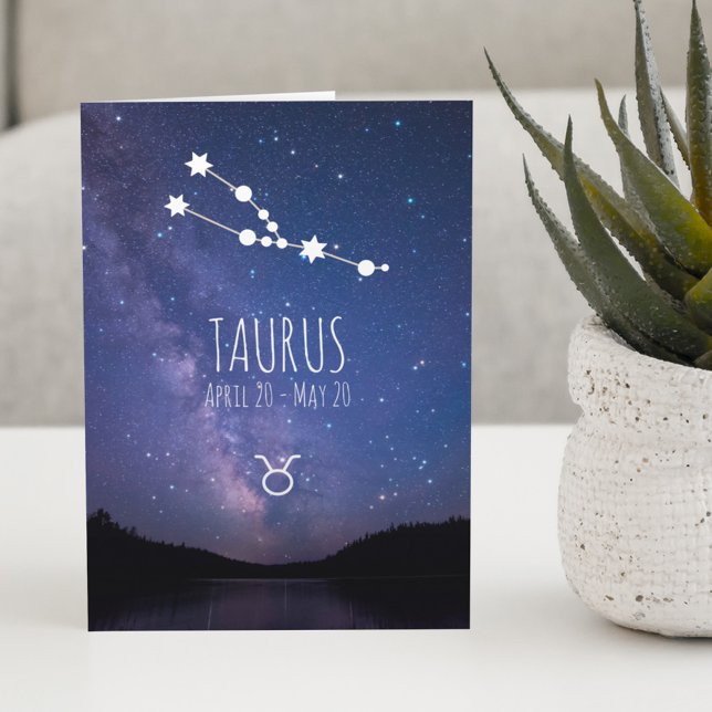 Constelação Taurus Zodiac | Cartão astrologico (Criador carregado)
