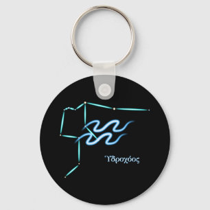Constelação Zodiac Aquarius Chaveiro
