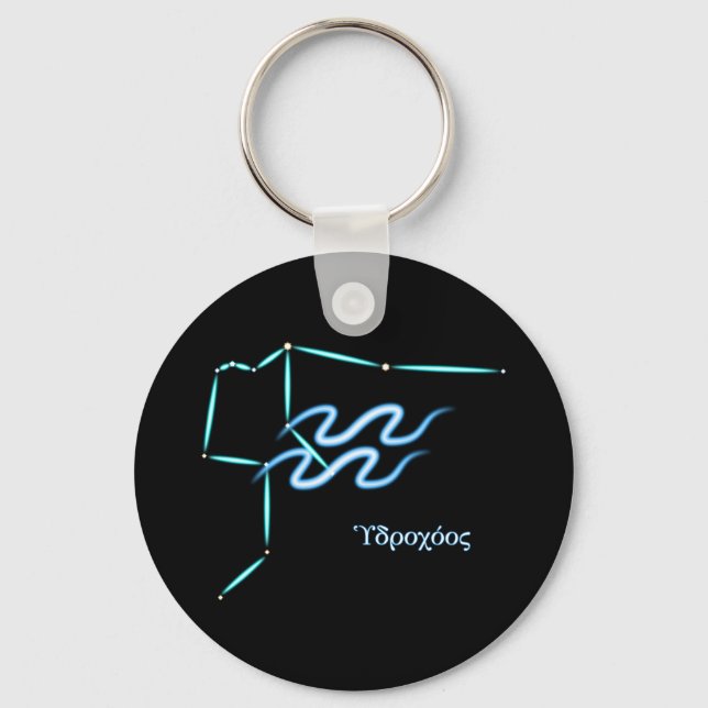 Constelação Zodiac Aquarius Chaveiro (Frente)