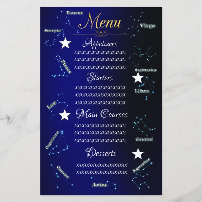 constelações do Zodiac (Frente)