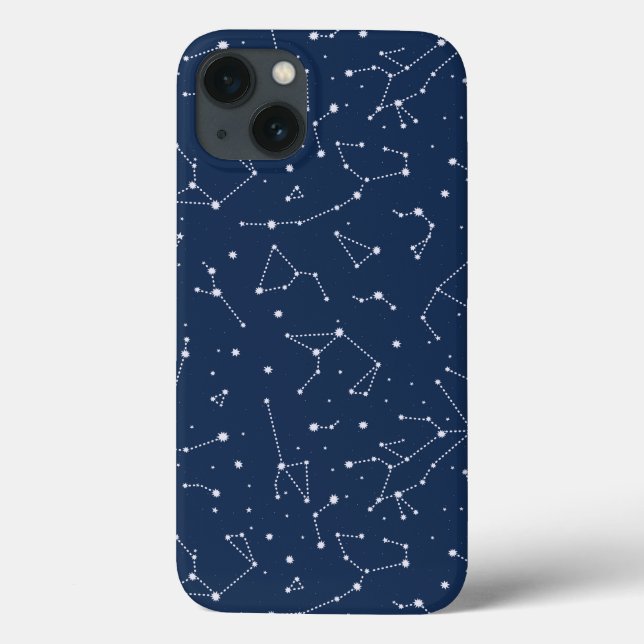 Constelações Marinho do céu estrelado azul (Verso)