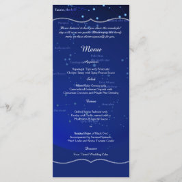 Constelações no Menu Casamento Azul