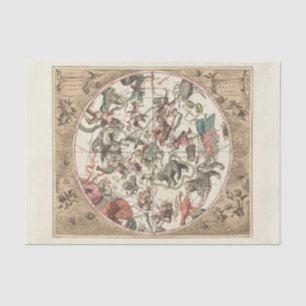 Constelações Zodiac 23 Papel Tecido