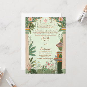 Construa o Convite Mughal O Convite do Casamento