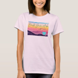 Construa sua arca com camiseta de amor para mulher