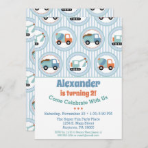 Construção Aniversário Convite Toddler 1 rua segun