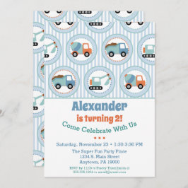 Construção Aniversário Convite Toddler 1 rua segun