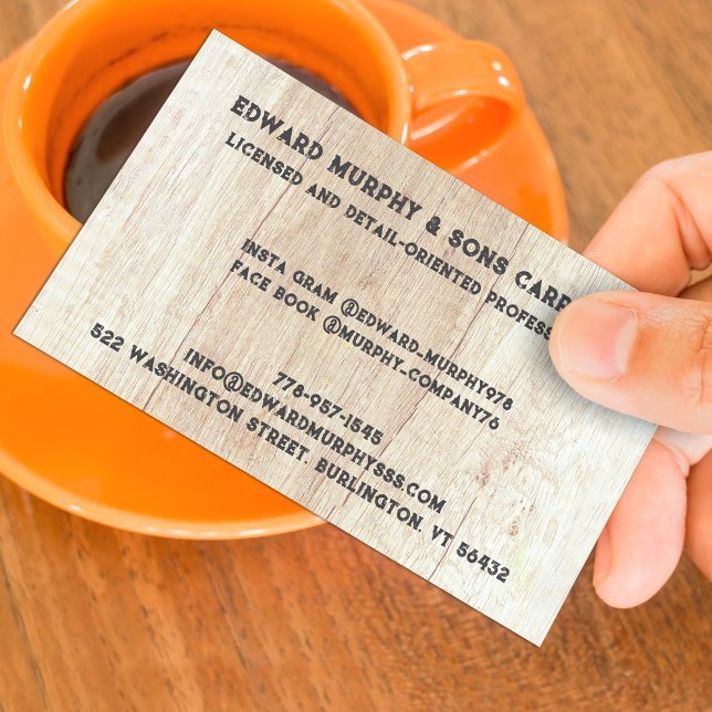 Construção Cartão de visita de carpintaria (Criador carregado)