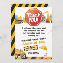 Construção, Cartões de agradecimentos de caminhão