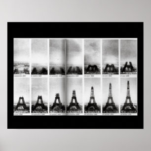Construção da Poster da Torre Eiffel
