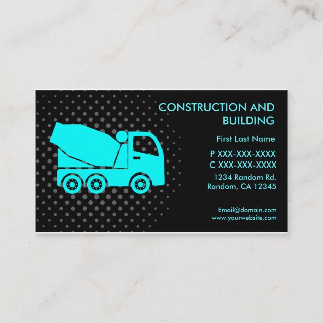 Construção e construção de cartões de visitas (Frente)