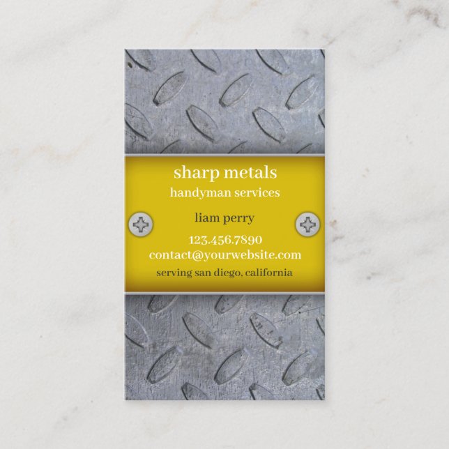 Construções Handyman Cartão de visita (Frente)