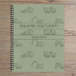 Construction Vehicles Truck School Boys Name Sage