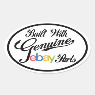 Construído com adesivo de peças de Ebay genuíno