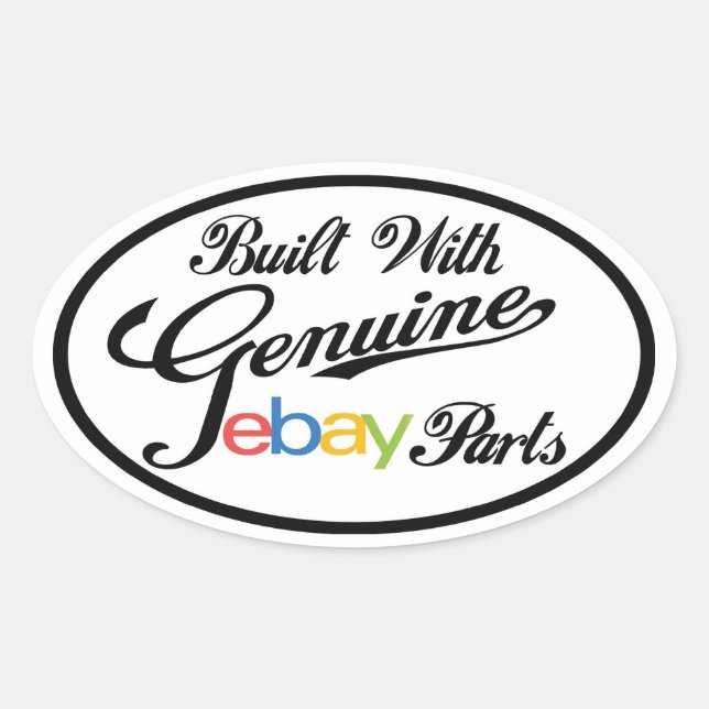 Construído com adesivo de peças de Ebay genuíno (Frente)