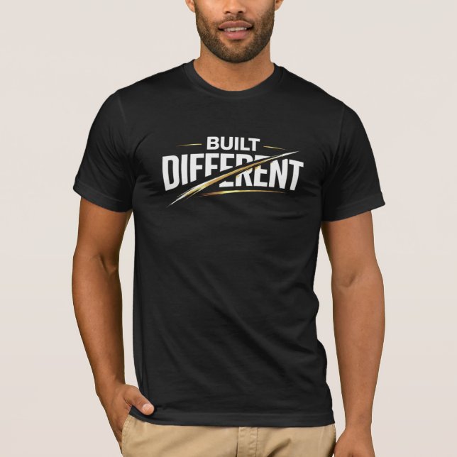 Construído Diferente – Camiseta de Afirmação Ousad (Frente)