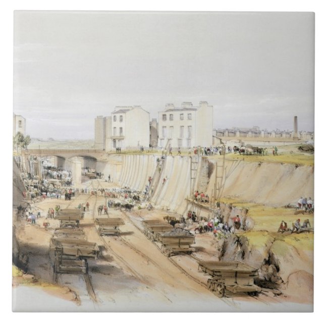 Construindo a parede de retenção perto da rua do (Frente)