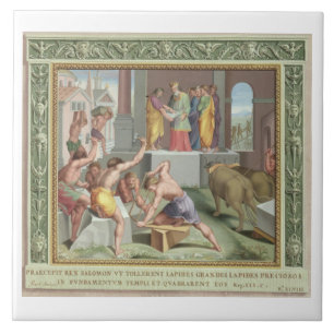 Construindo o templo de Solomon, ilustração de