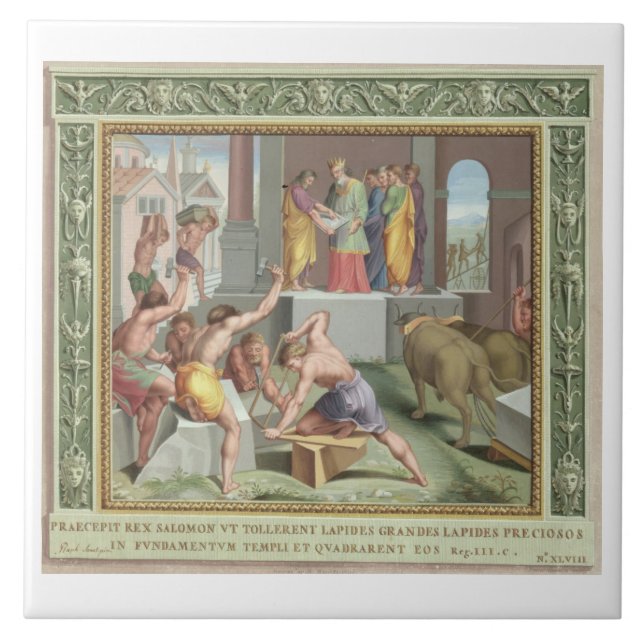 Construindo o templo de Solomon, ilustração de (Frente)