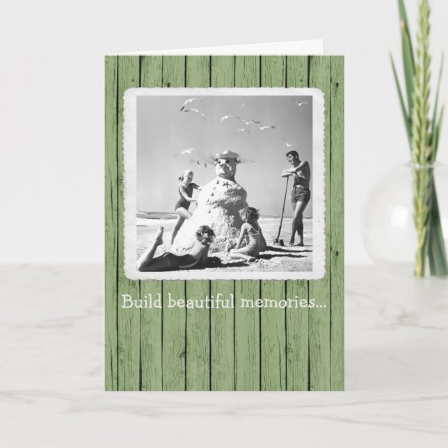 Construir Belas Memórias Cartão de Férias de Natal (Frente)