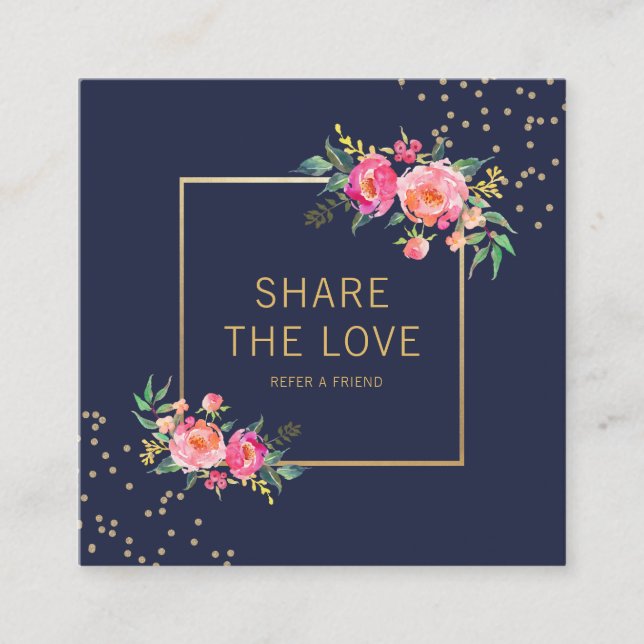 Consulte um cartão floral do cliente do salão de (Frente)