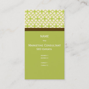 Consultor de Marketing de Cartão de Visita Retro
