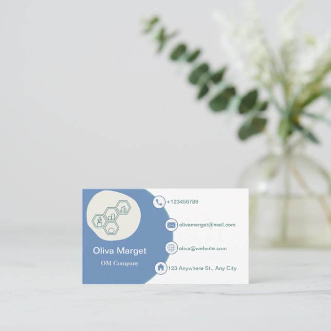 Contabilista/Auditor/Conservador/ Cartão de visita (Em pé/Frente)