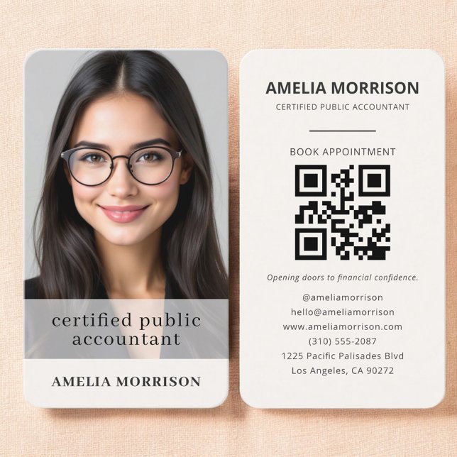 Contador de Impostos Certificado Foto Moderna (Criador carregado)