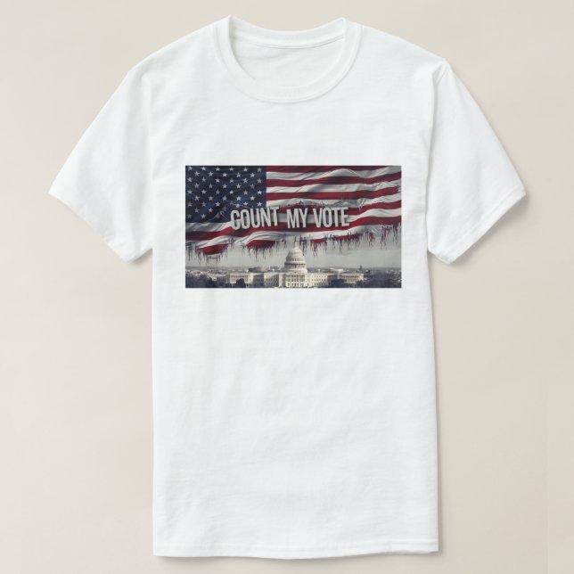 CONTAR A Camisa T do MEU VOTO (Frente do Design)