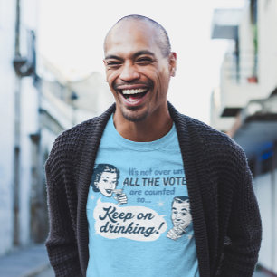 Contar todos os votos Camisa Retro Funny
