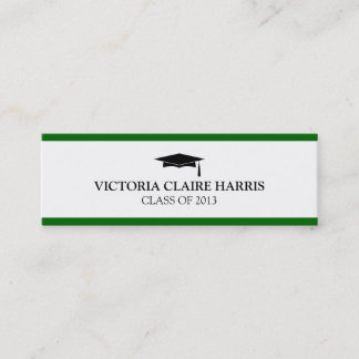 Contato Cartão conhecido do boné de formatura verde da