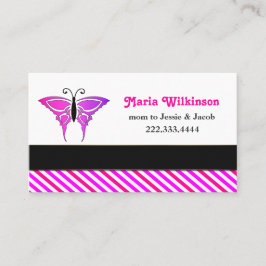 Contato Cartão cor-de-rosa das mamães de Burtterfly