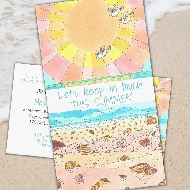 Contato Cartão de Chamada para Classmates de Verão (Criador carregado)