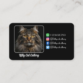 Contato Cartão De Chamada Preto Personalizado Para Catteri
