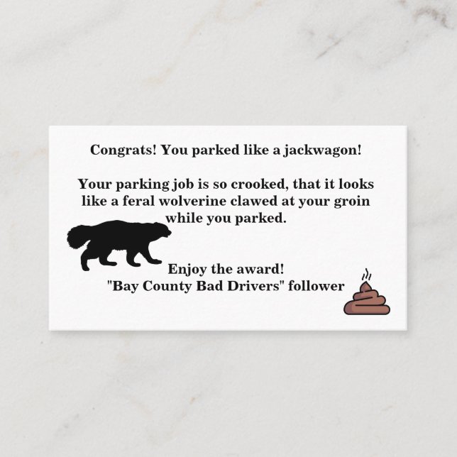 Contato Cartão de Chamada Sarcástico (Frente)