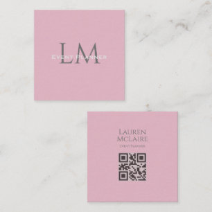 Contato Cartão de Chamadas QR com Monograma Personalizado