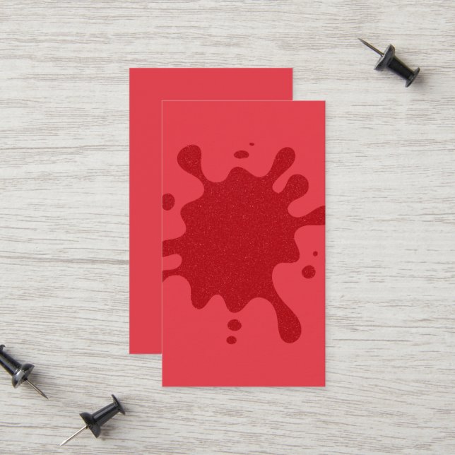 Contato Cartão de Chamamento Matte Tomato Red Splash – Per (Frente/Verso In Situ)