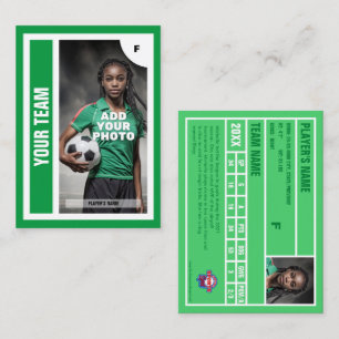 Contato Cartão de Comércio de Futebol (Verde) - Adicione S