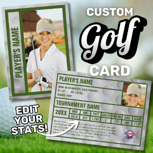 Contato Cartão de Comércio de Golfer   Souvenir de torneio