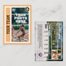 Contato Cartão De Comércio De Voleibol De Praia Personaliz