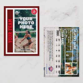 Contato Cartão de Comércio de Voleibol de Praia Personaliz