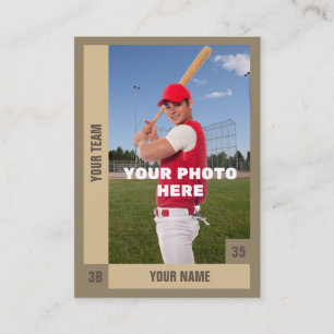 Contato Cartão de Comércio Sepia Baseball - Estatísticas P