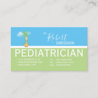 Contato Cartão de Compromisso Pediátrico para Girafa Bonit