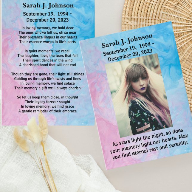 Contato Cartão de condolências Personalizado da Serenidade (Criador carregado)