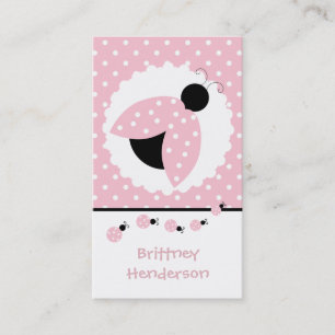 Contato Cartão de Data de Reprodução Girly Ladybugs Ros