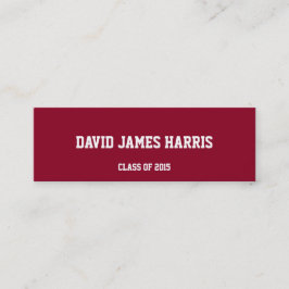 Contato Cartão de inscrição de graduação vermelho-colegial