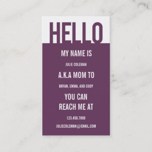 Contato Cartão de Mamãe Alô/Chamada